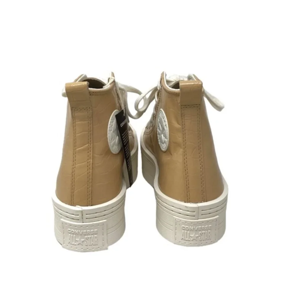 Converse Chuck Modern Lift Platform Leather Shoes Women's Embossed Skate A07658C